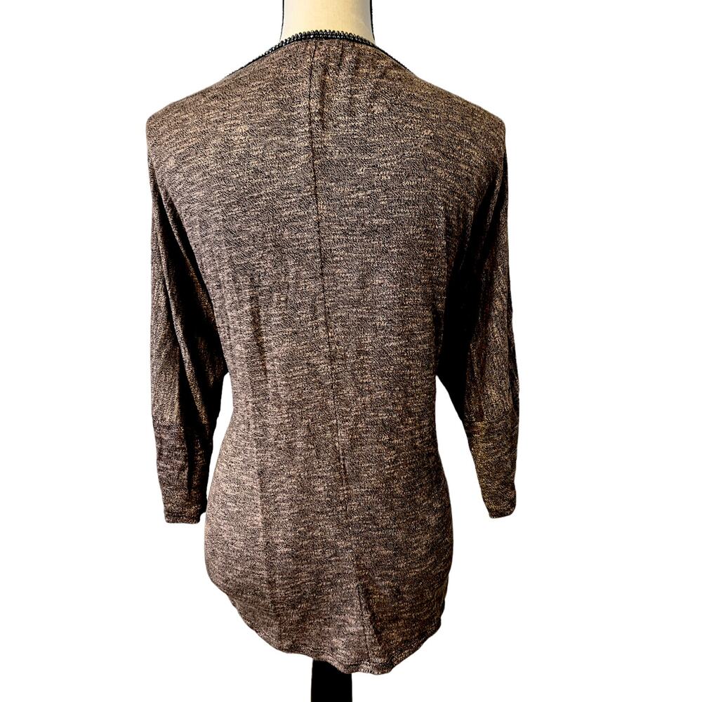 JUICY COUTURE Size L Grey Long Sleeve Rhinestone Studded Soft Comfy Top Womens - Picture 3 of 5